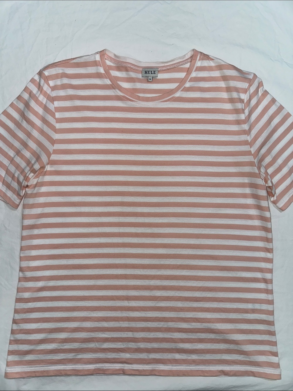 KULE The Modern Tee Ballet Pink Stripe Medium
